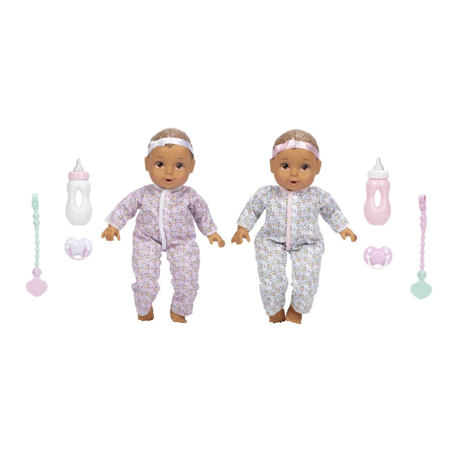 Perfectly Cute® Dolls & Accessories | 14-Inch My Sweet Baby Twins Twin Girl Dolls Brunette With Brown Eyes