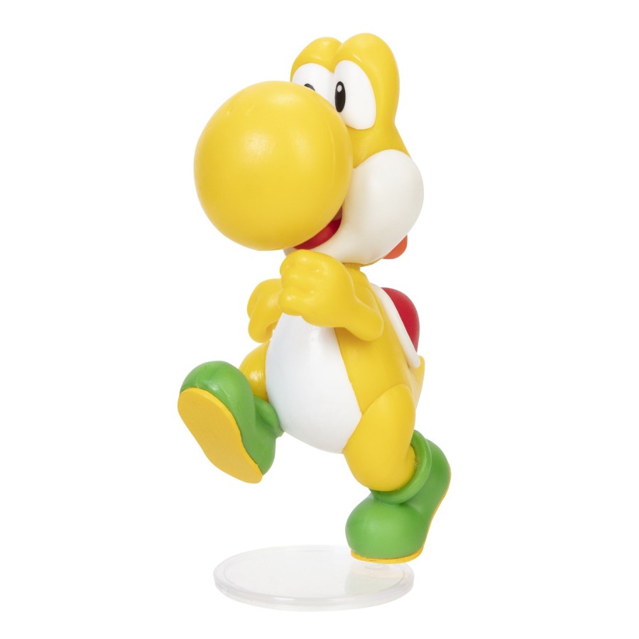 Super Mario™ Toy Figures | Running Yellow Yoshi 2.5-Inch Articulated Figure