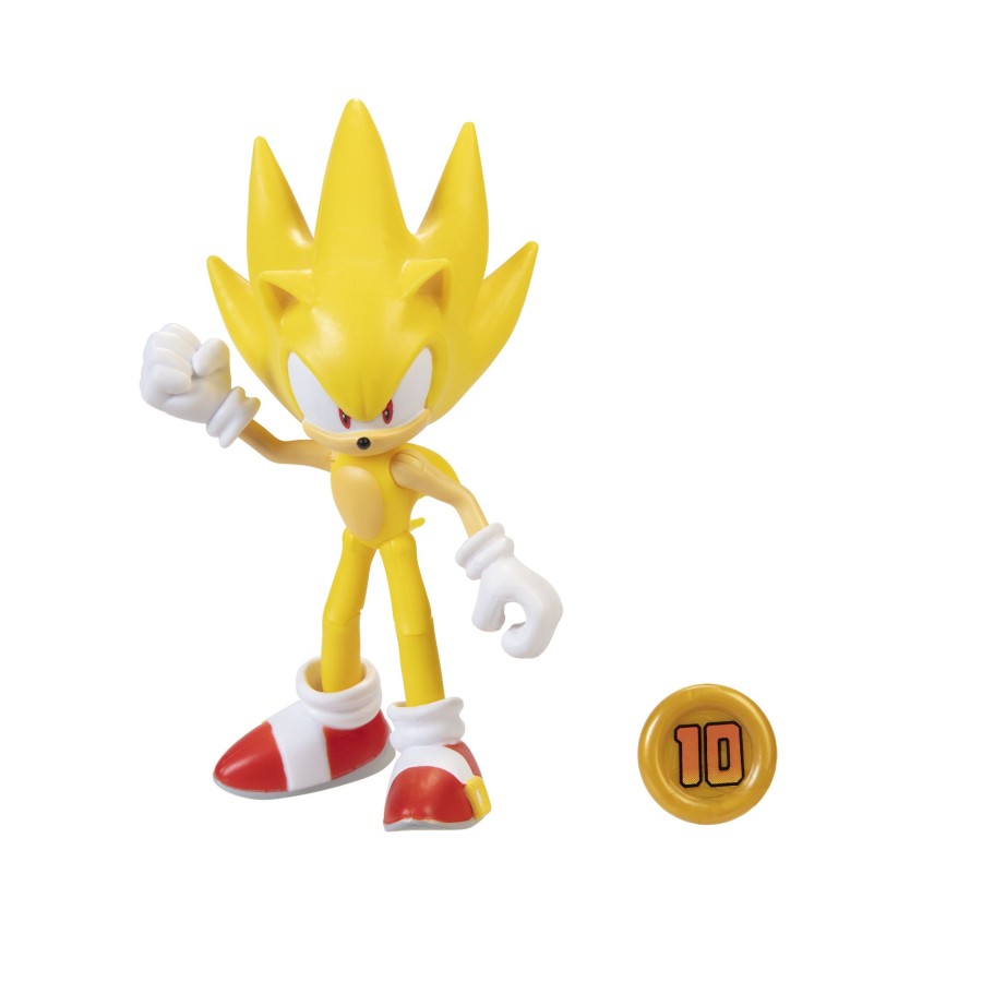 Sonic™ the Hedgehog Toy Figures | Super Sonic With Super Ring 4-Inch Figure