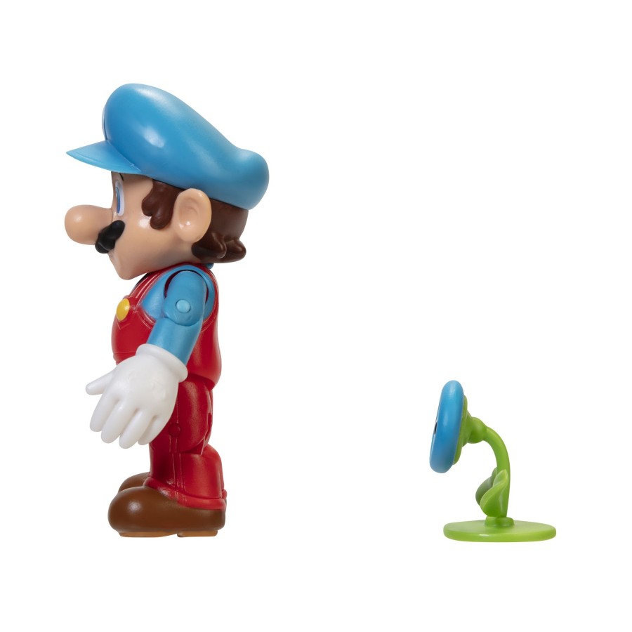 Super Mario™ Toy Figures | Ice Mario With Ice Flower 4-Inch Articulated Figure