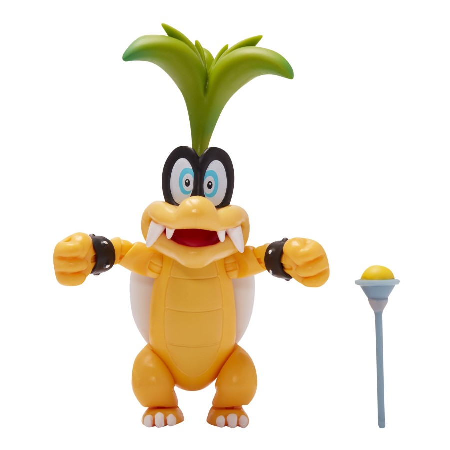 Super Mario™ Toy Figures | Iggy Koopa With Wand 4-Inch Articulated Figure