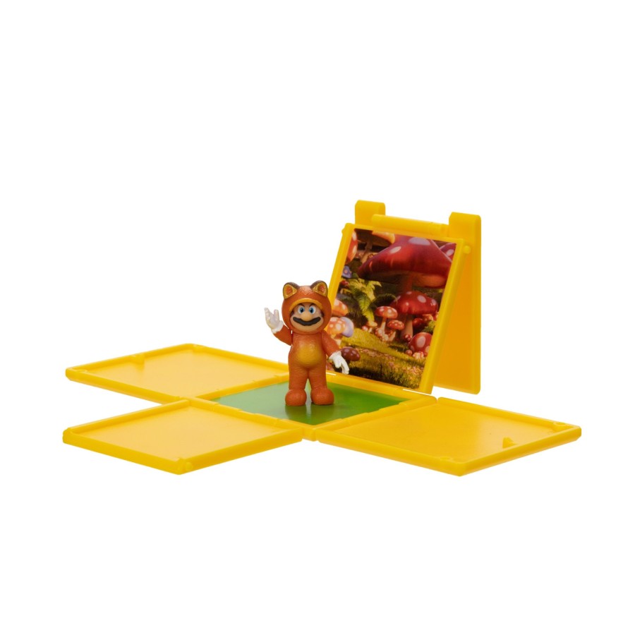 The Super Mario Bros. Movie Toy Figures | 1.25-Inch Tanooki Mario Mini Figure With Question Block