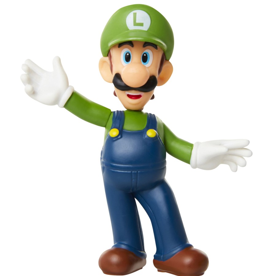 Super Mario™ Toy Figures | Luigi Spread Arms 2.5-Inch Articulated Figure