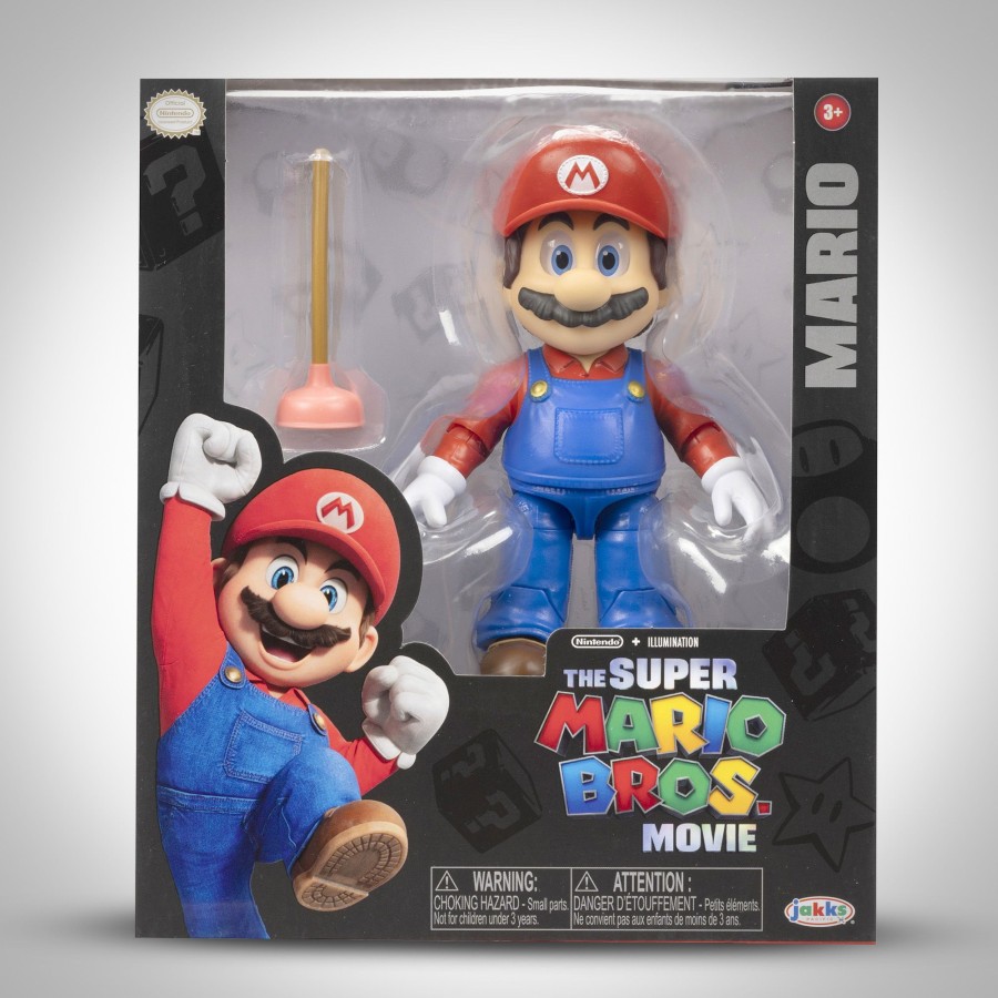 The Super Mario Bros. Movie Action Figures | 5-Inch Mario Figure With Plunger Accessory