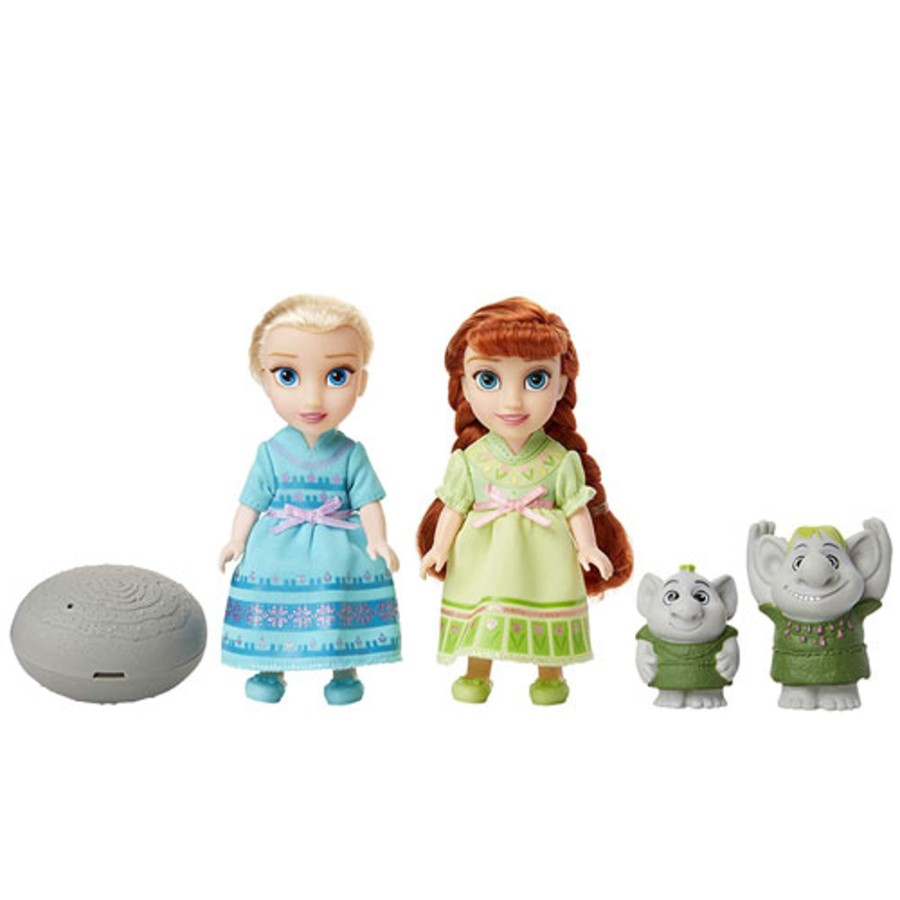 Disney Frozen Dolls & Accessories | Petite Anna & Elsa Dolls With Surprise Trolls Gift Set