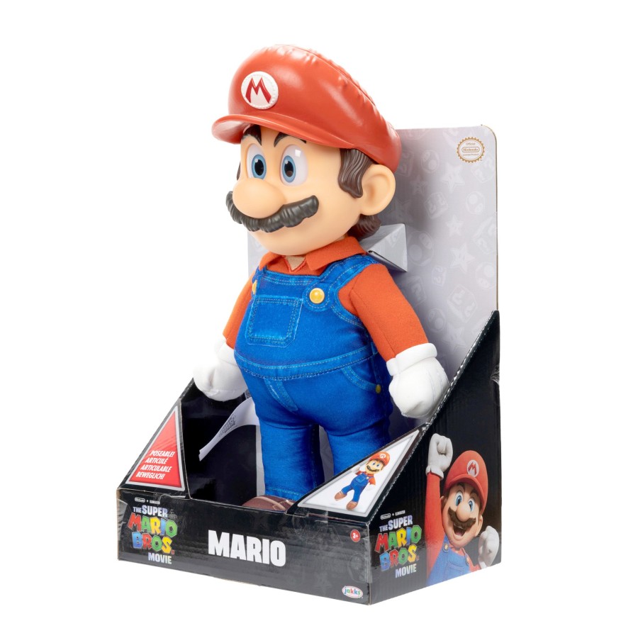 The Super Mario Bros. Movie Plushes | 14-Inch Mario Posable Plush