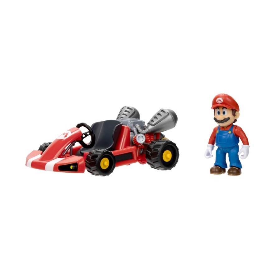 The Super Mario Bros. Movie Vehicles & R/C | 2.5-Inch Mario Figure With Pull Back Racer