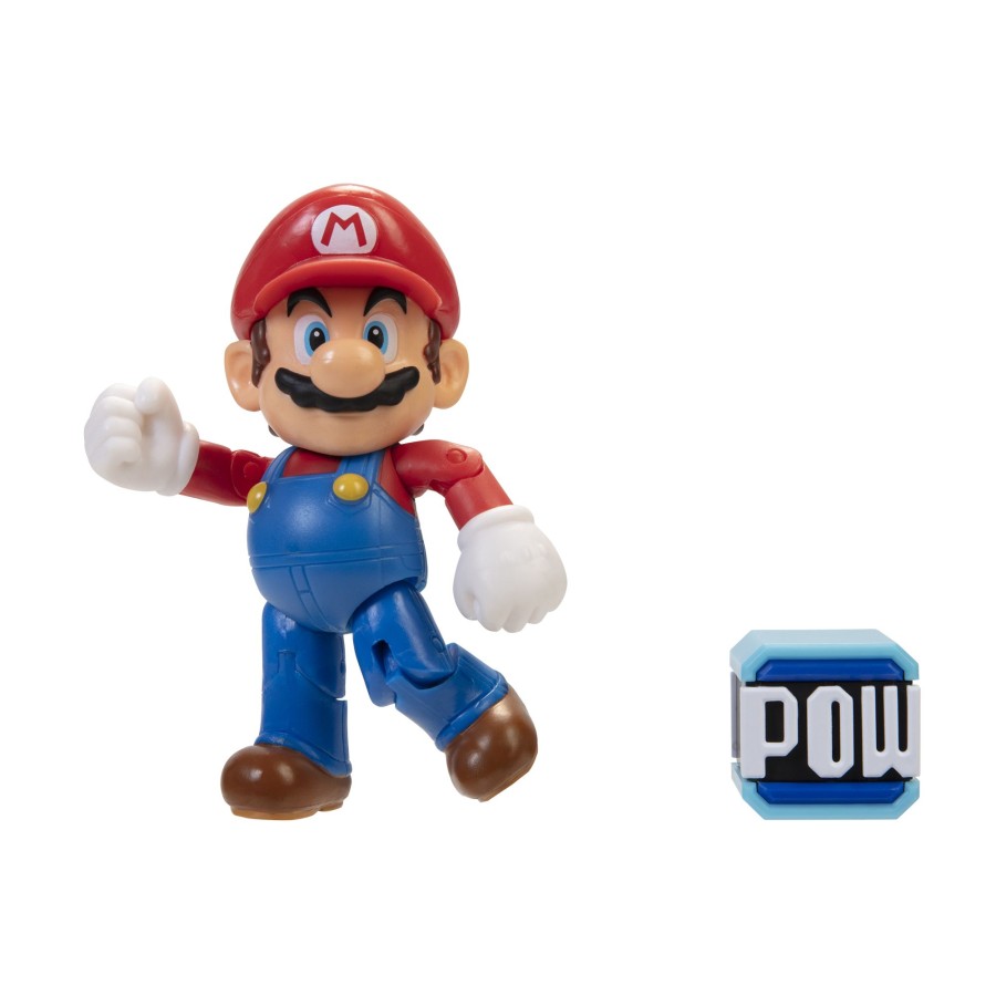 Super Mario™ Toy Figures | Mario With Pow 4-Inch Articulated Figure