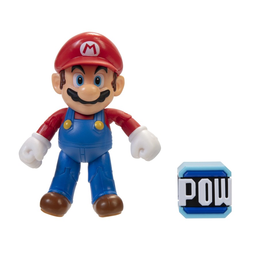 Super Mario™ Toy Figures | Mario With Pow 4-Inch Articulated Figure