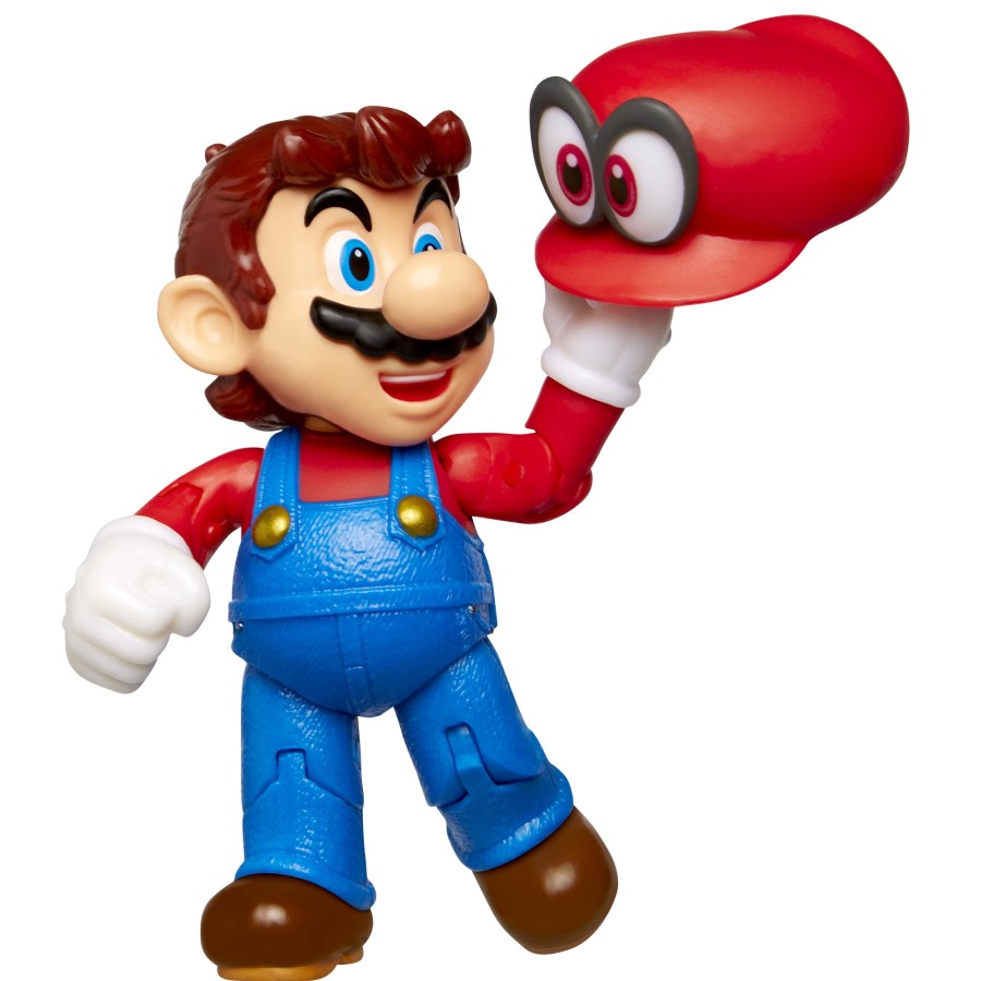 Super Mario™ Toy Figures | Mario With Cappy 4-Inch Articulated Figure