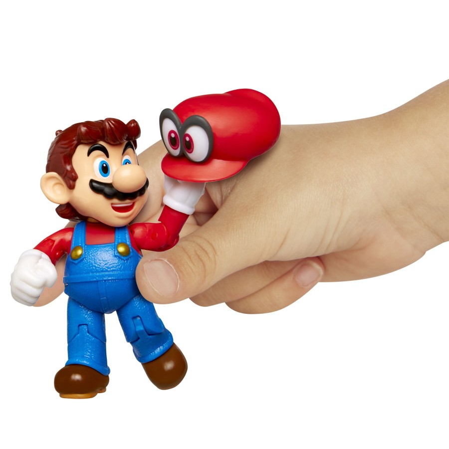 Super Mario™ Toy Figures | Mario With Cappy 4-Inch Articulated Figure