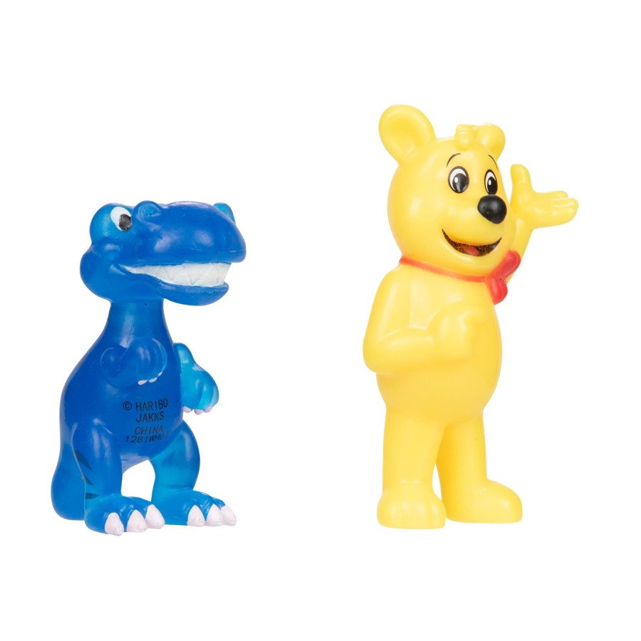 Haribo® Toy Figures | Goldbear Arm Raised/Pointing & Blue Dinosaur Figure 2 Packs