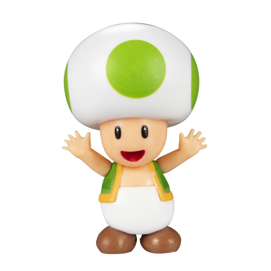 Super Mario™ Toy Figures | Green Toad 2.5-Inch Articulated Figure