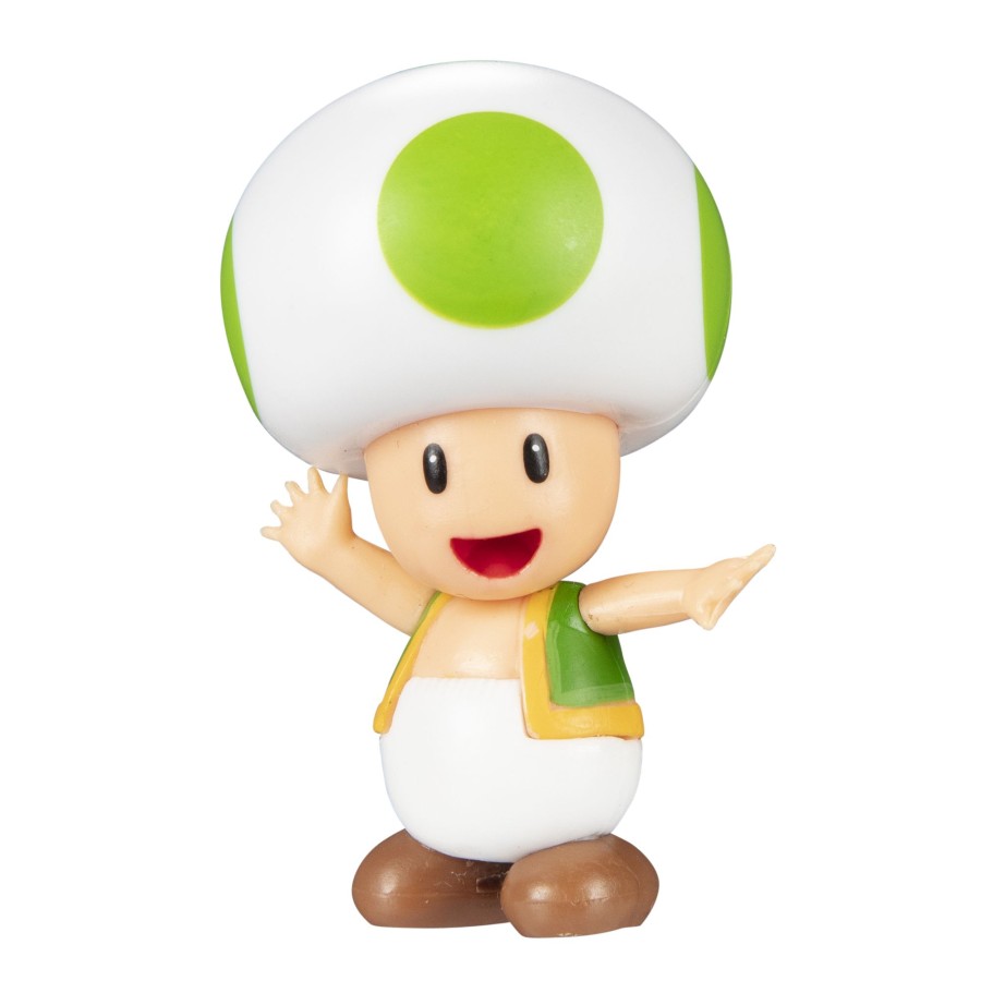 Super Mario™ Toy Figures | Green Toad 2.5-Inch Articulated Figure