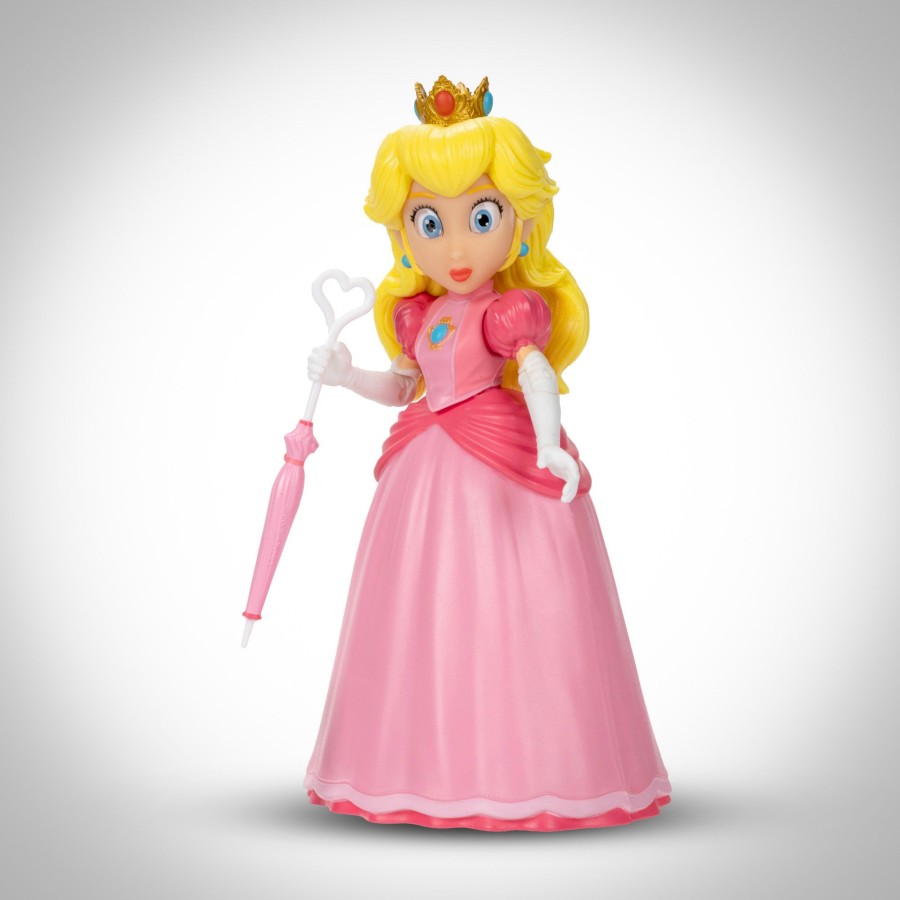 The Super Mario Bros. Movie Action Figures | 5-Inch Peach Figure With Umbrella Accessory