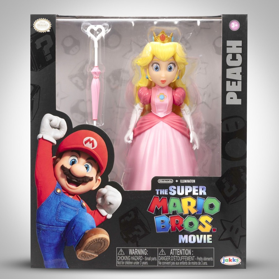 The Super Mario Bros. Movie Action Figures | 5-Inch Peach Figure With Umbrella Accessory