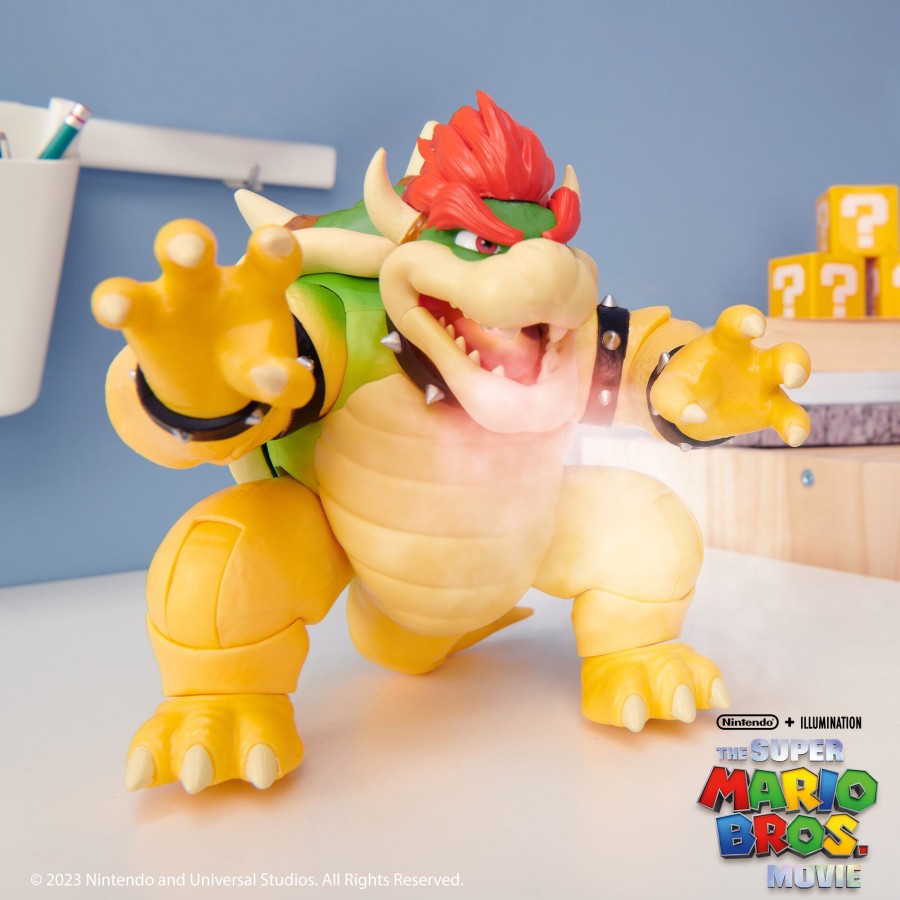 The Super Mario Bros. Movie Action Figures | 7-Inch Bowser With Fire Breathing Effects