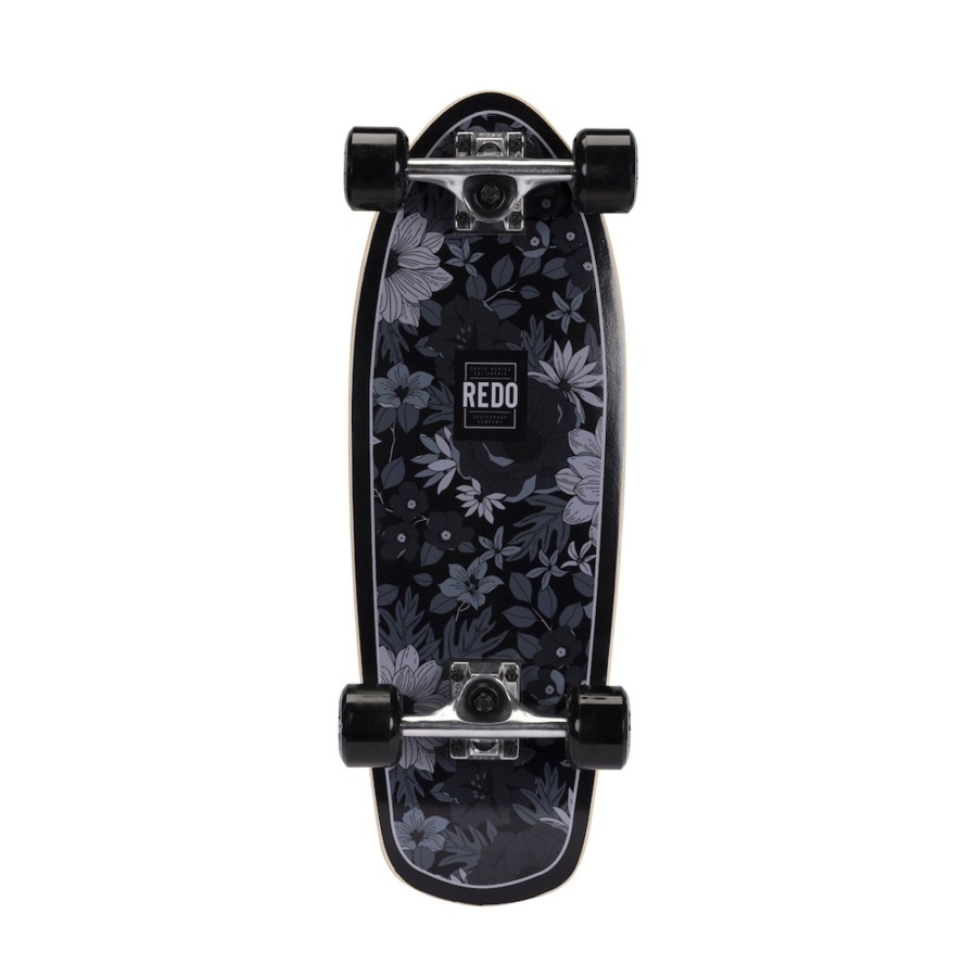 ReDo Skateboard Co. ® Outdoors95 Products | Shorty Cruiser Board (Black Floral)