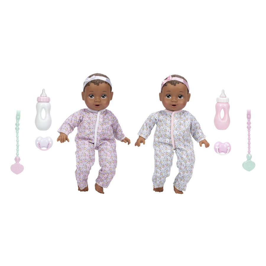 Perfectly Cute® Dolls & Accessories | 14-Inch My Sweet Baby Twins Twin Girl Dolls Dark Brunette With Brown Eyes