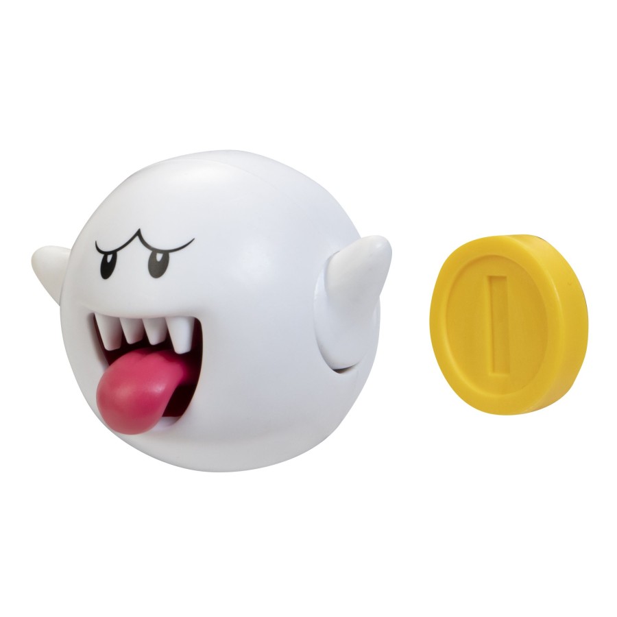 Super Mario™ Toy Figures | Boo With Coin 4-Inch Articulated Figure