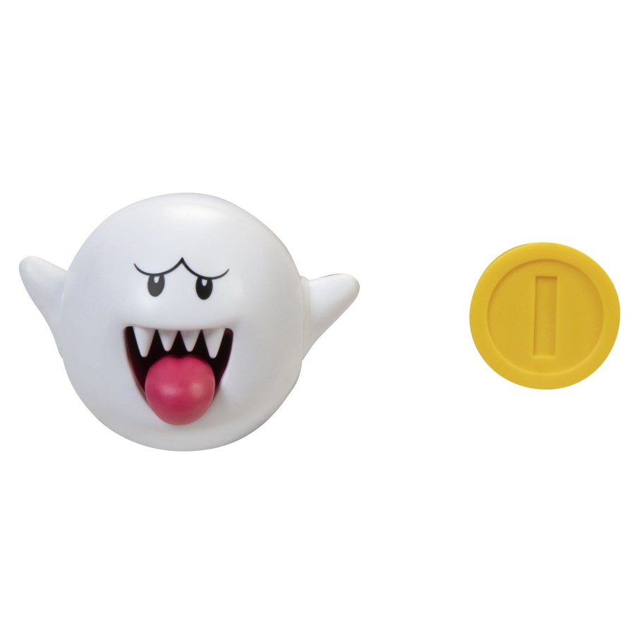 Super Mario™ Toy Figures | Boo With Coin 4-Inch Articulated Figure