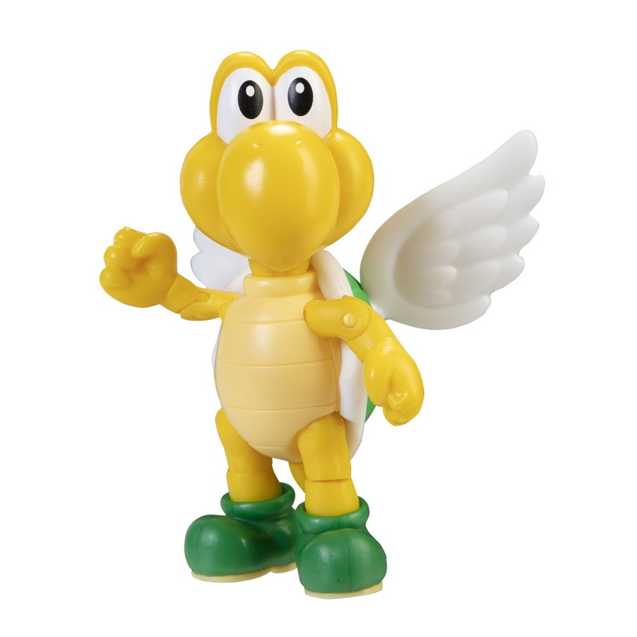 Super Mario™ Toy Figures | Green Para Koopa Troopa With Wings 4-Inch Articulated Figure