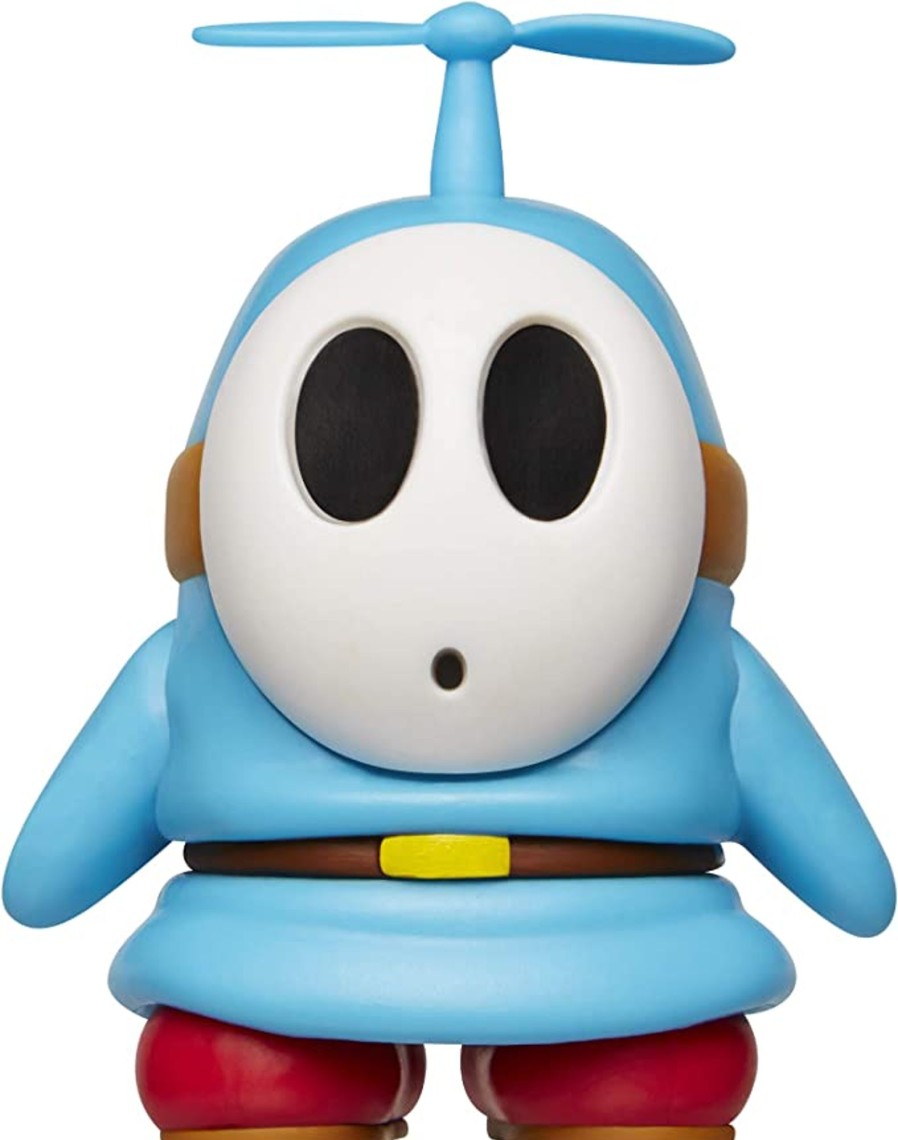 Super Mario™ Toy Figures | Blue Shy Guy With Propeller 4-Inch Articulated Figure