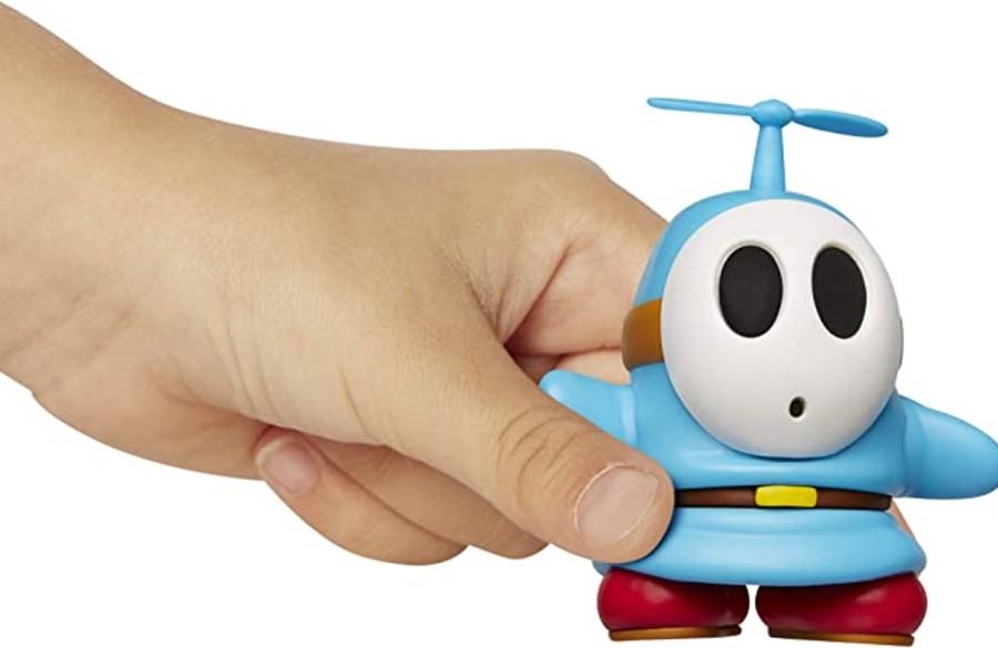 Super Mario™ Toy Figures | Blue Shy Guy With Propeller 4-Inch Articulated Figure