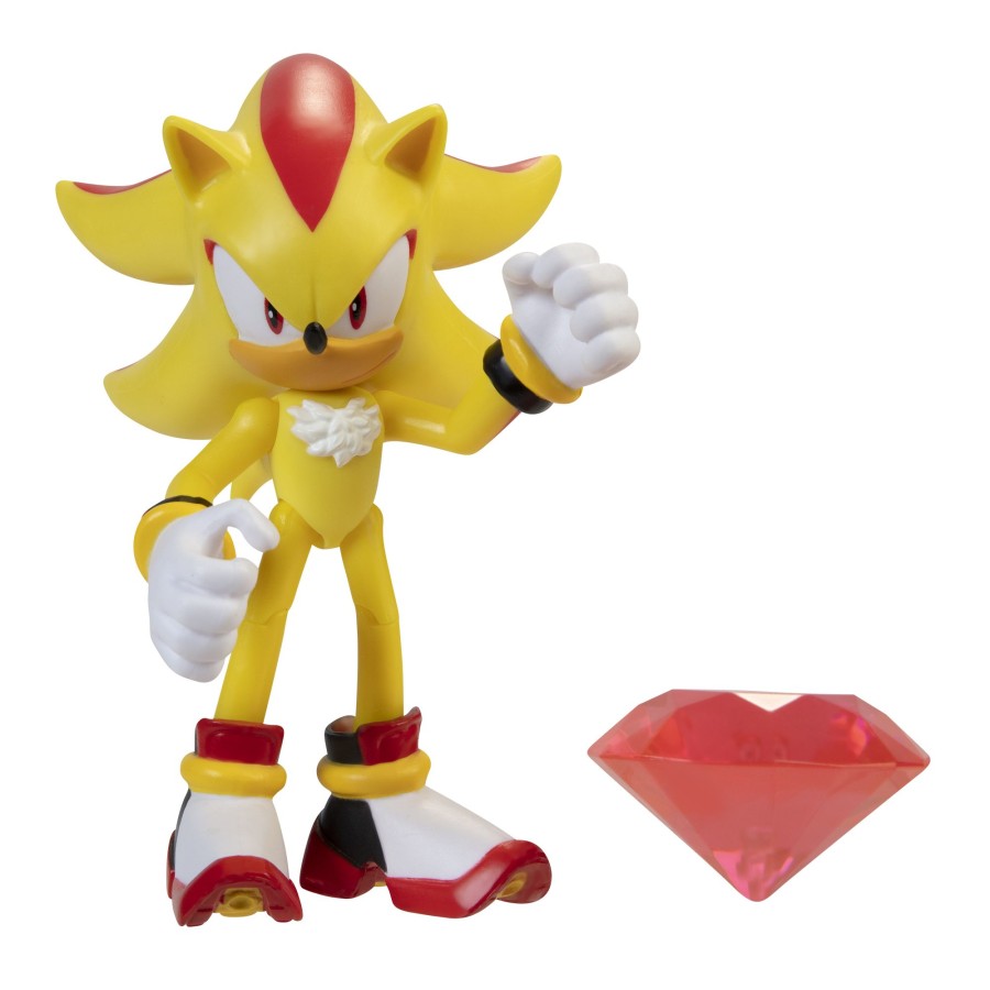 Sonic™ the Hedgehog Toy Figures | Super Shadow With Chaos Emerald 4-Inch Figure