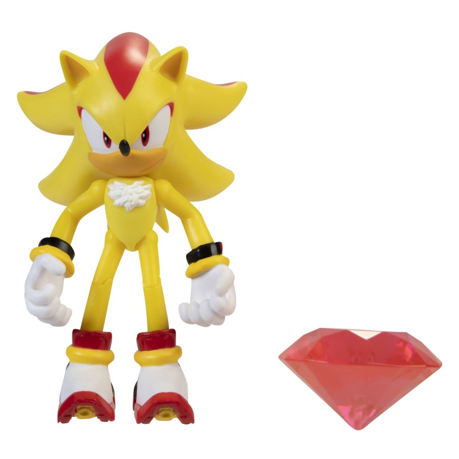 Sonic™ the Hedgehog Toy Figures | Super Shadow With Chaos Emerald 4-Inch Figure