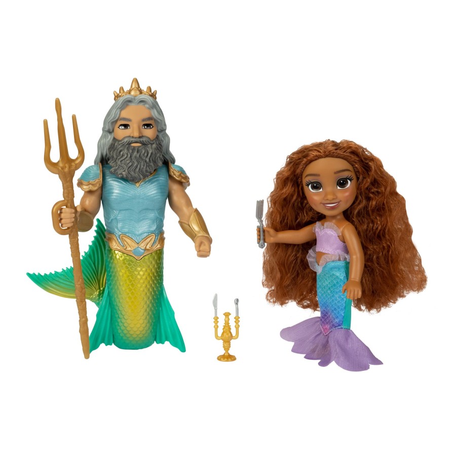 The Little Mermaid Dolls & Accessories | Ariel And King Triton Petite Gift Set