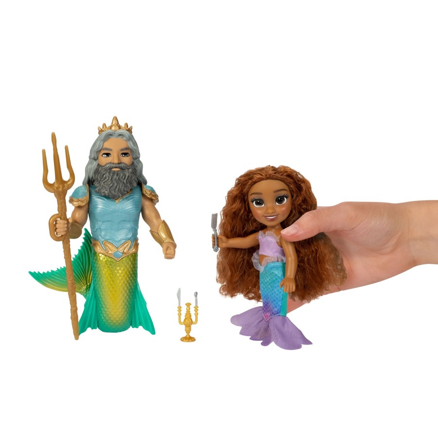 The Little Mermaid Dolls & Accessories | Ariel And King Triton Petite Gift Set