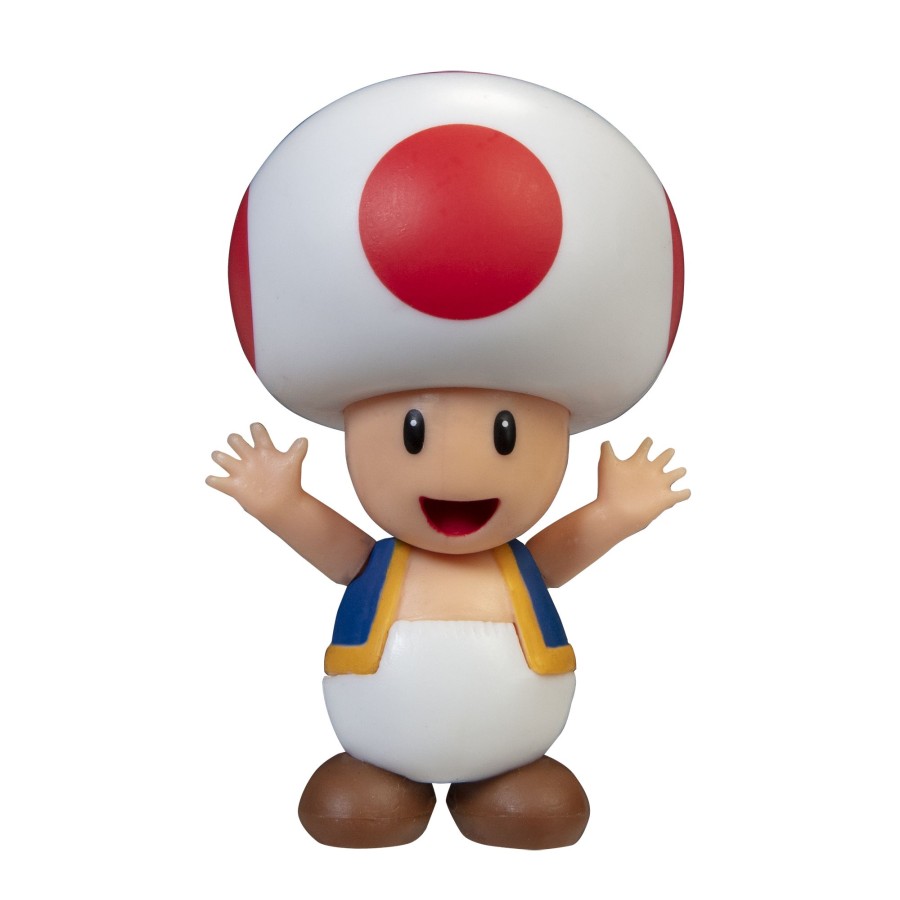 Super Mario™ Toy Figures | Red Toad 2.5-Inch Articulated Figure