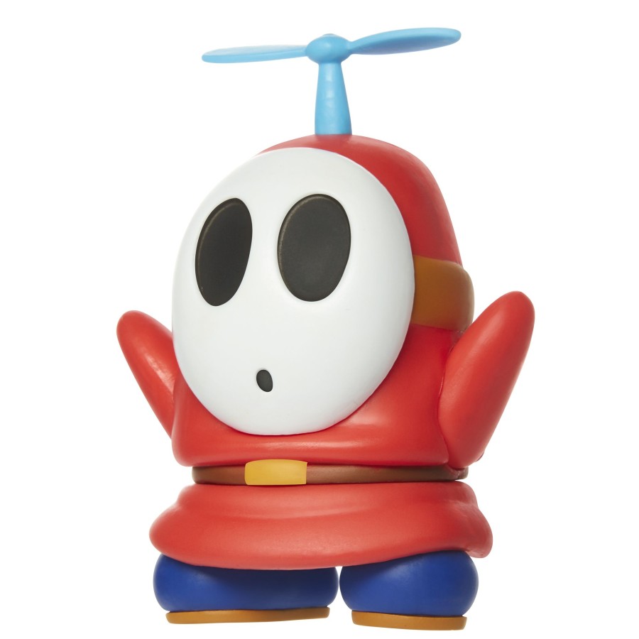 Super Mario™ Toy Figures | Red Shy Guy With Propeller 4-Inch Articulated Figure