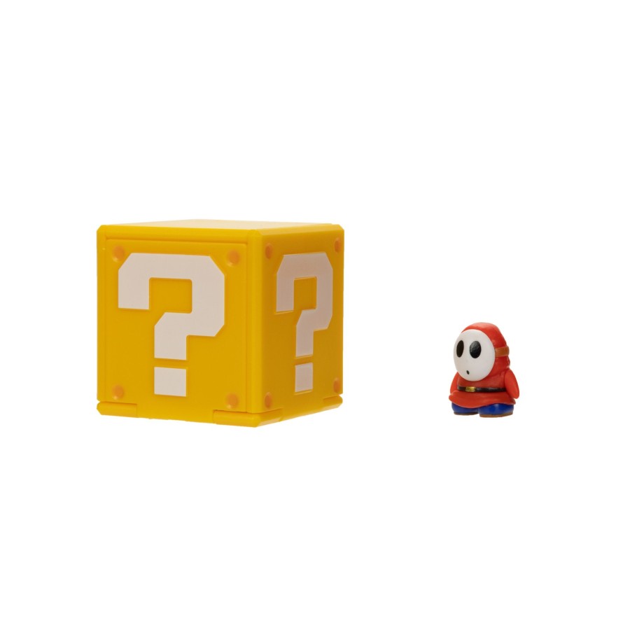 The Super Mario Bros. Movie Toy Figures | 1.25-Inch Shy Guy Mini Figure With Question Block