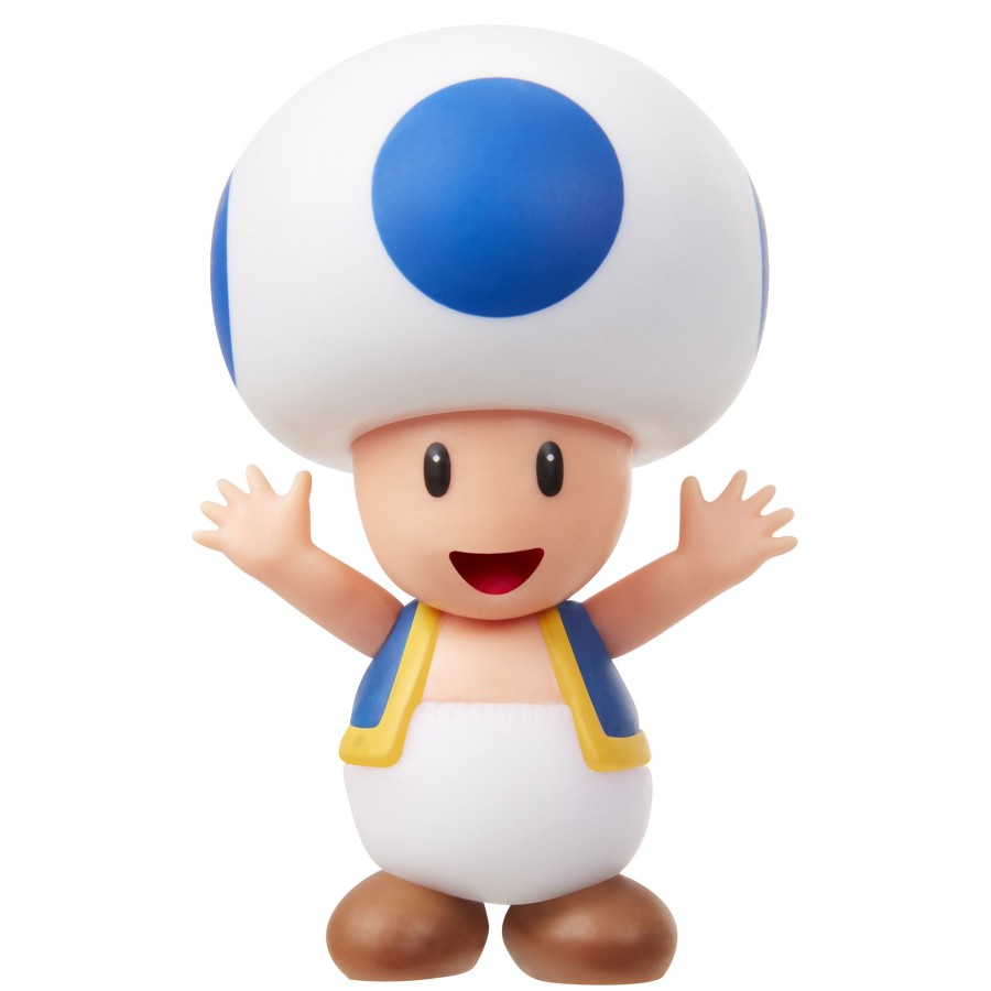 Super Mario™ Toy Figures | Blue Toad 2.5-Inch Articulated Figure