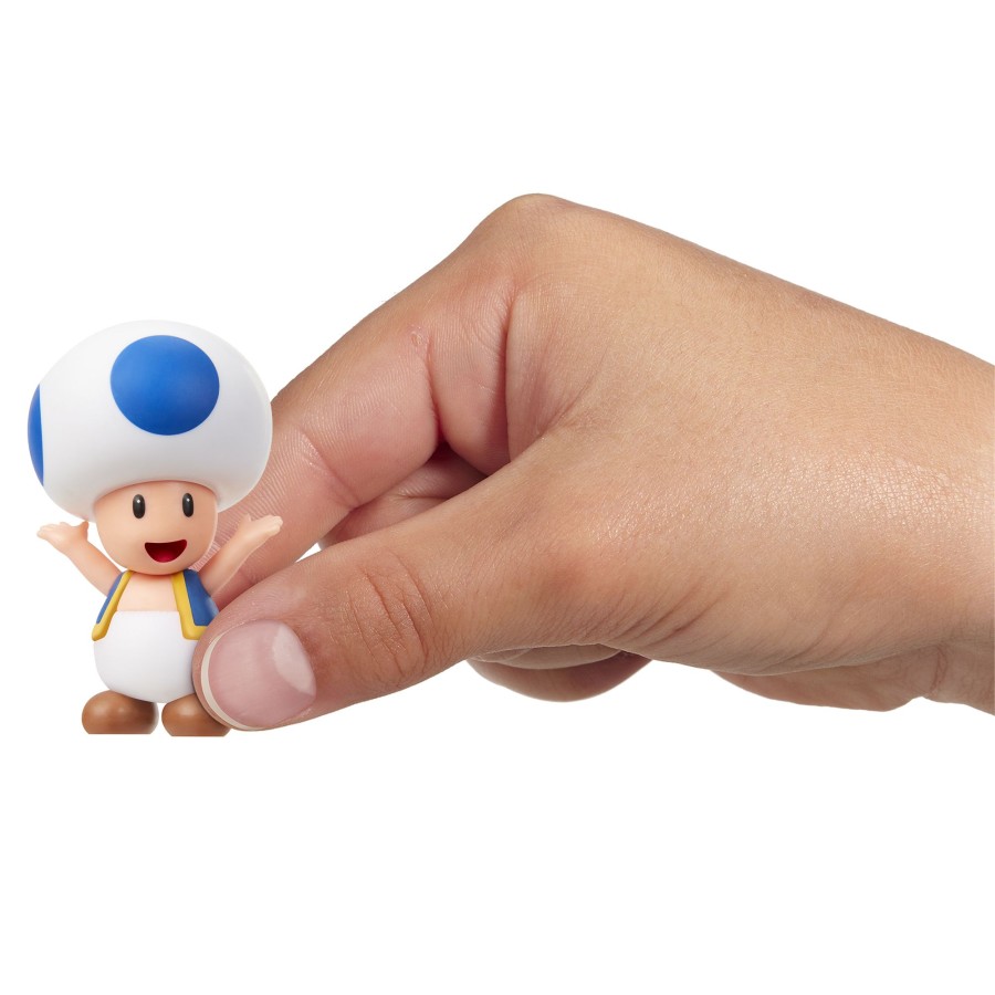 Super Mario™ Toy Figures | Blue Toad 2.5-Inch Articulated Figure