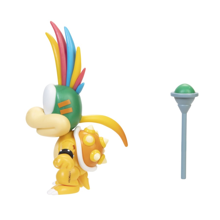 Super Mario™ Toy Figures | Lemmy Koopa With Wand 4-Inch Articulated Figure