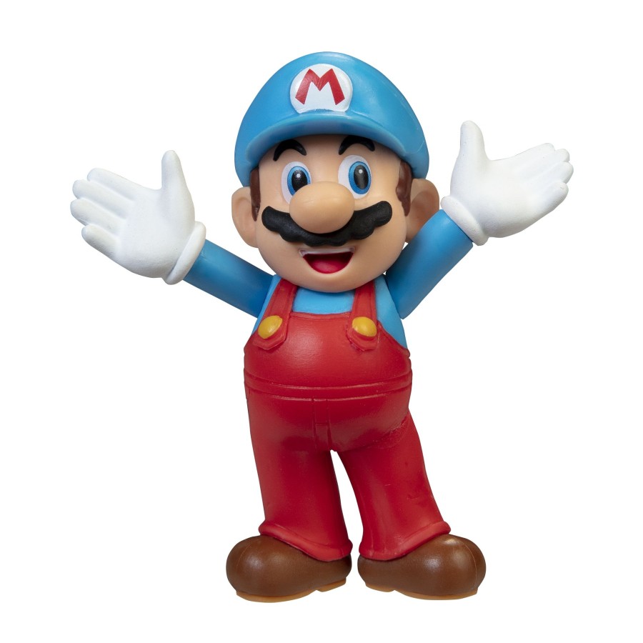 Super Mario™ Toy Figures | Ice Open Arms Mario 2.5-Inch Articulated Figure