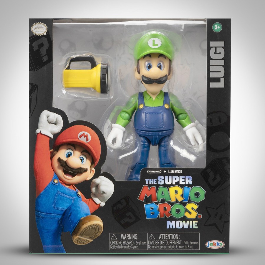 The Super Mario Bros. Movie Action Figures | 5-Inch Luigi Figure With Flashlight Accessory