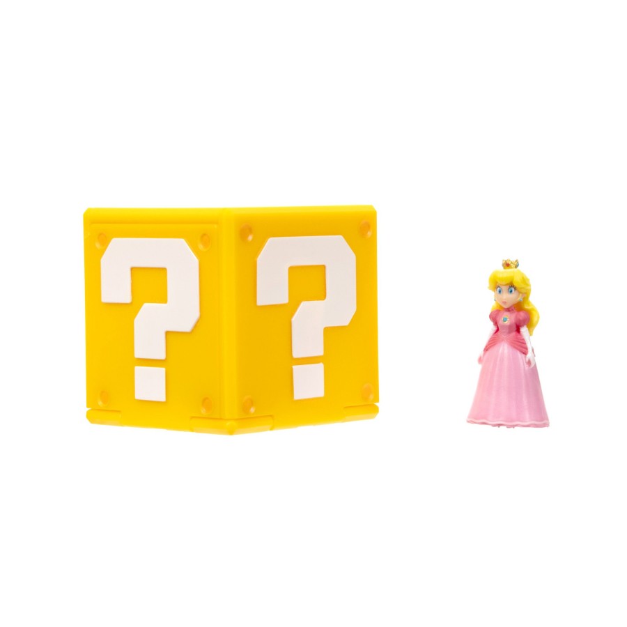 The Super Mario Bros. Movie Toy Figures | 1.25-Inch Peach Mini Figure With Question Block